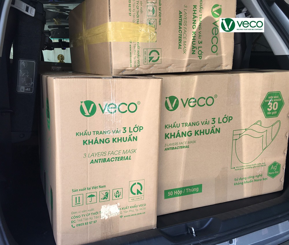 Khẩu trang vải kháng khuẩn Veco